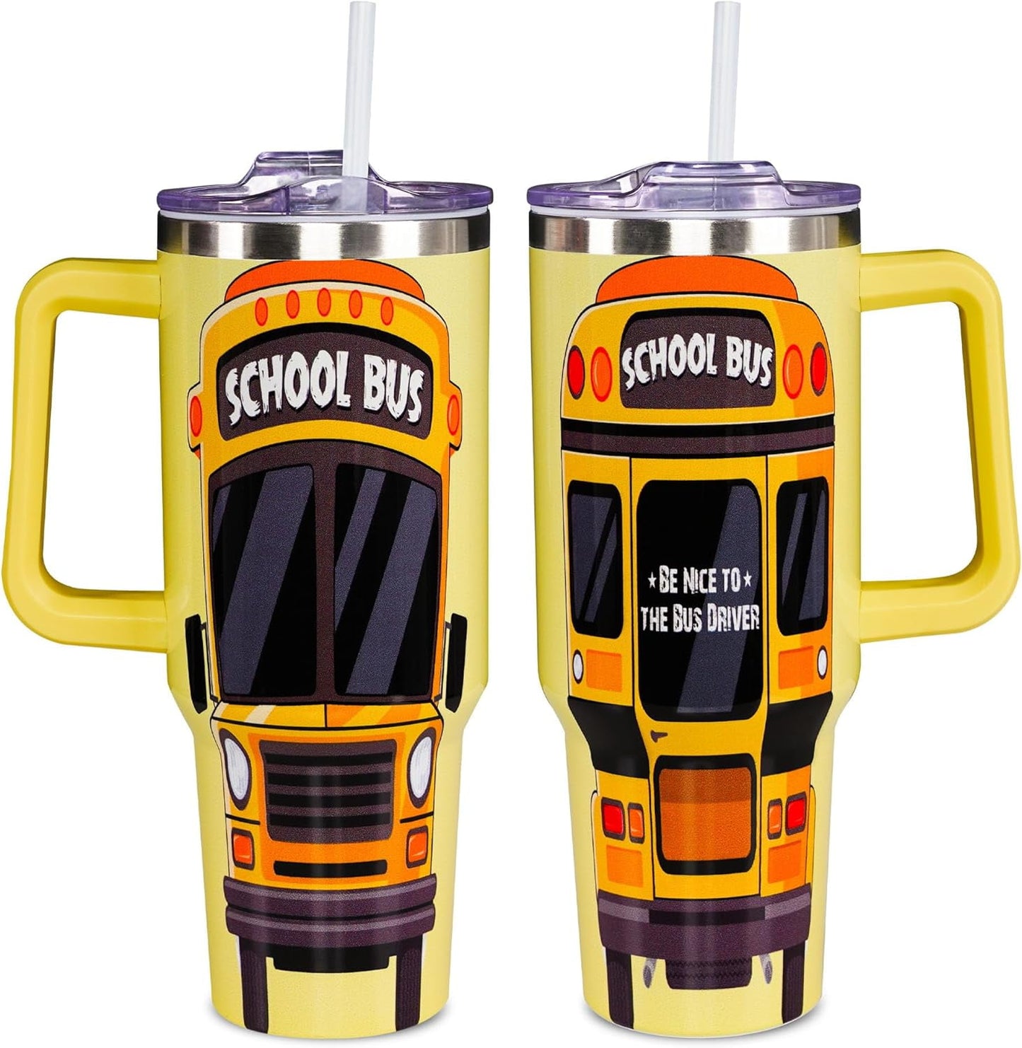 Christmas Gifts for Bus Drivers, School Bus Driver Tumbler 40 OZ, School Bus Driver Gifts, Bus Driver Appreciation Gifts, Back to School Gifts for Men Women, Bus Driver Travel Coffee Mug, Driver Cup