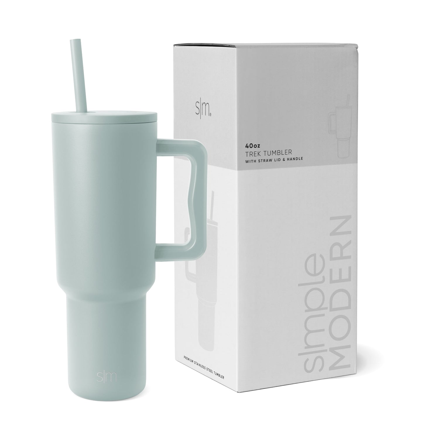 Simple Modern 40 fl oz Insulated Stainless Steel Trek Tumbler with Straw Lid | Graphite