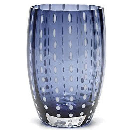 Zafferano Perle Glass Tumbler Set 6 Pieces Grey Blue