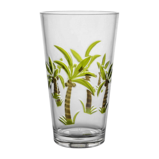 Gourmet Art 2-Piece Palm Tree 24 oz. Acrylic Highball Tumbler, for Indoor and Outdoor and Everyday Use