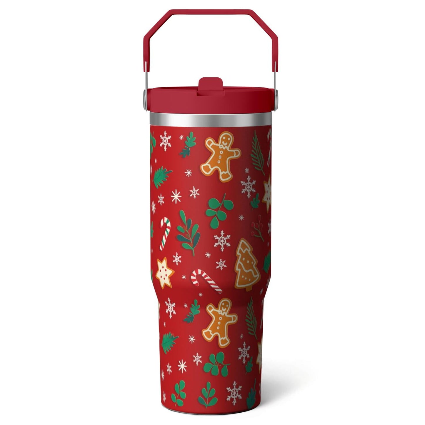 1pc shark 30oz Tumbler with Straw & Handle - Insulated Stainless Steel Cup | Holiday Gift for Man Women (Christmas, Valentine's, Birthday)
