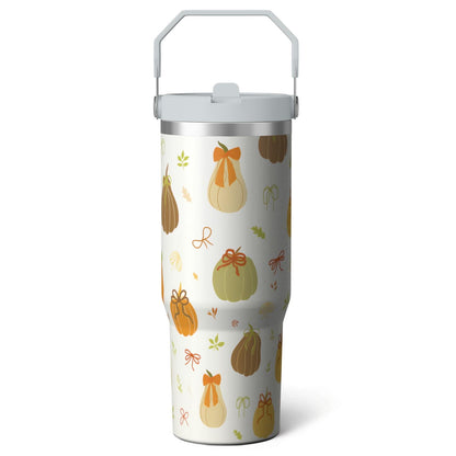 1pc Hummingbird 30oz Tumbler with Straw & Handle - Insulated Stainless Steel Cup | Holiday Gift for Man Women (Christmas, Valentine's, Birthday)