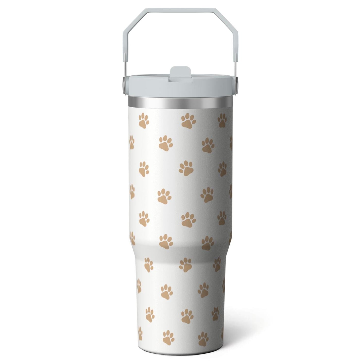 1pc Black and white grid 30oz Tumbler with Straw & Handle - Insulated Stainless Steel Cup | Holiday Gift for Man Women (Christmas, Valentine's, Birthday)