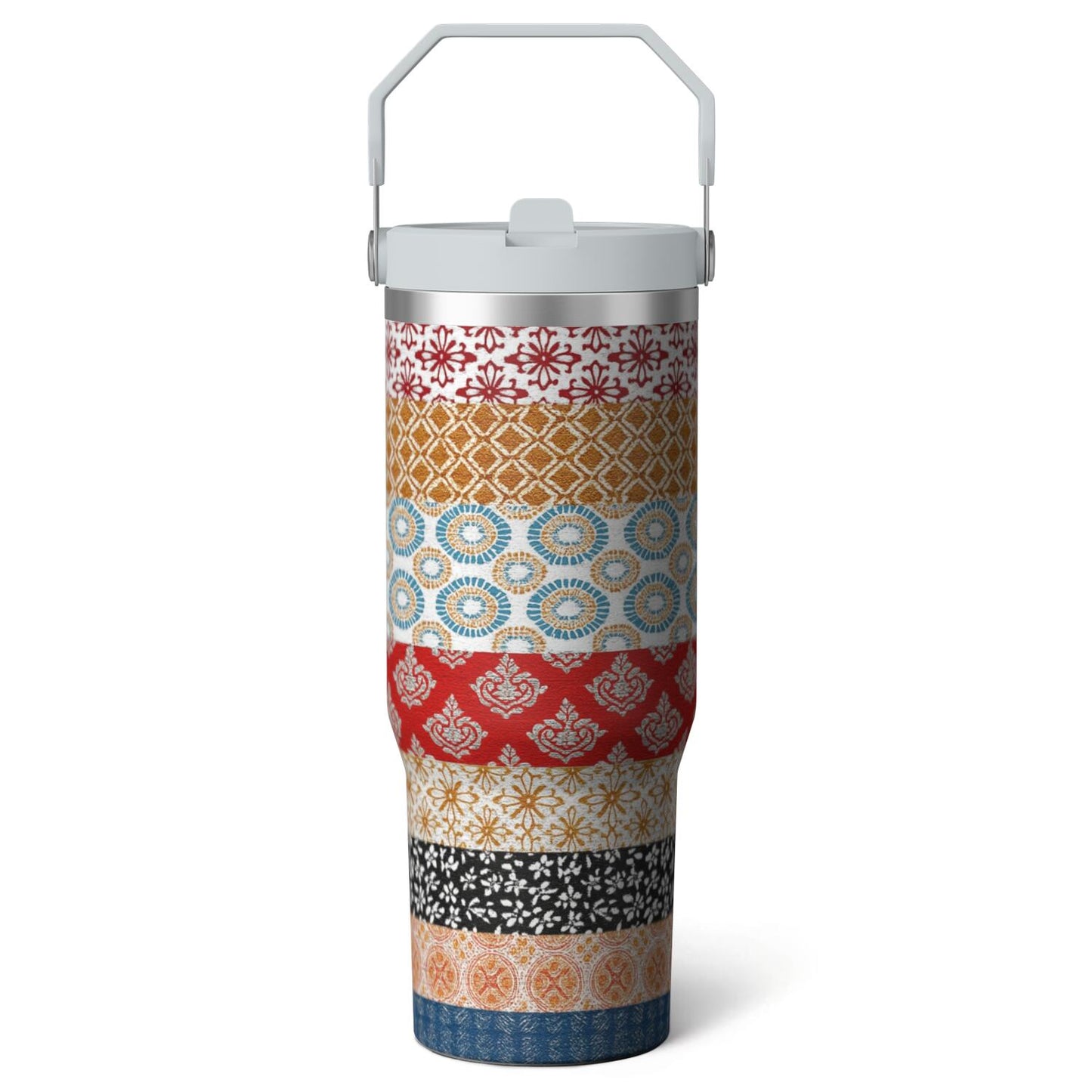 1pc shark 30oz Tumbler with Straw & Handle - Insulated Stainless Steel Cup | Holiday Gift for Man Women (Christmas, Valentine's, Birthday)