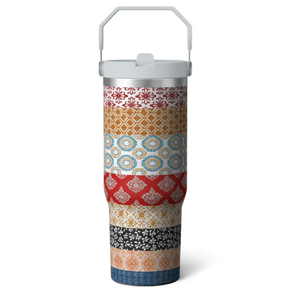 1pc shark 30oz Tumbler with Straw & Handle - Insulated Stainless Steel Cup | Holiday Gift for Man Women (Christmas, Valentine's, Birthday)