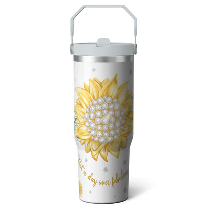 1pc Capibara 30oz Tumbler with Straw & Handle - Insulated Stainless Steel Cup | Holiday Gift for Man Women (Christmas, Valentine's, Birthday)