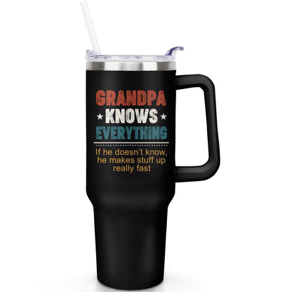 1pc cherry 40oz Tumbler with Straw & Handle - Insulated Stainless Steel Cup | Holiday Gift for Man Women (Christmas, Valentine's, Birthday)
