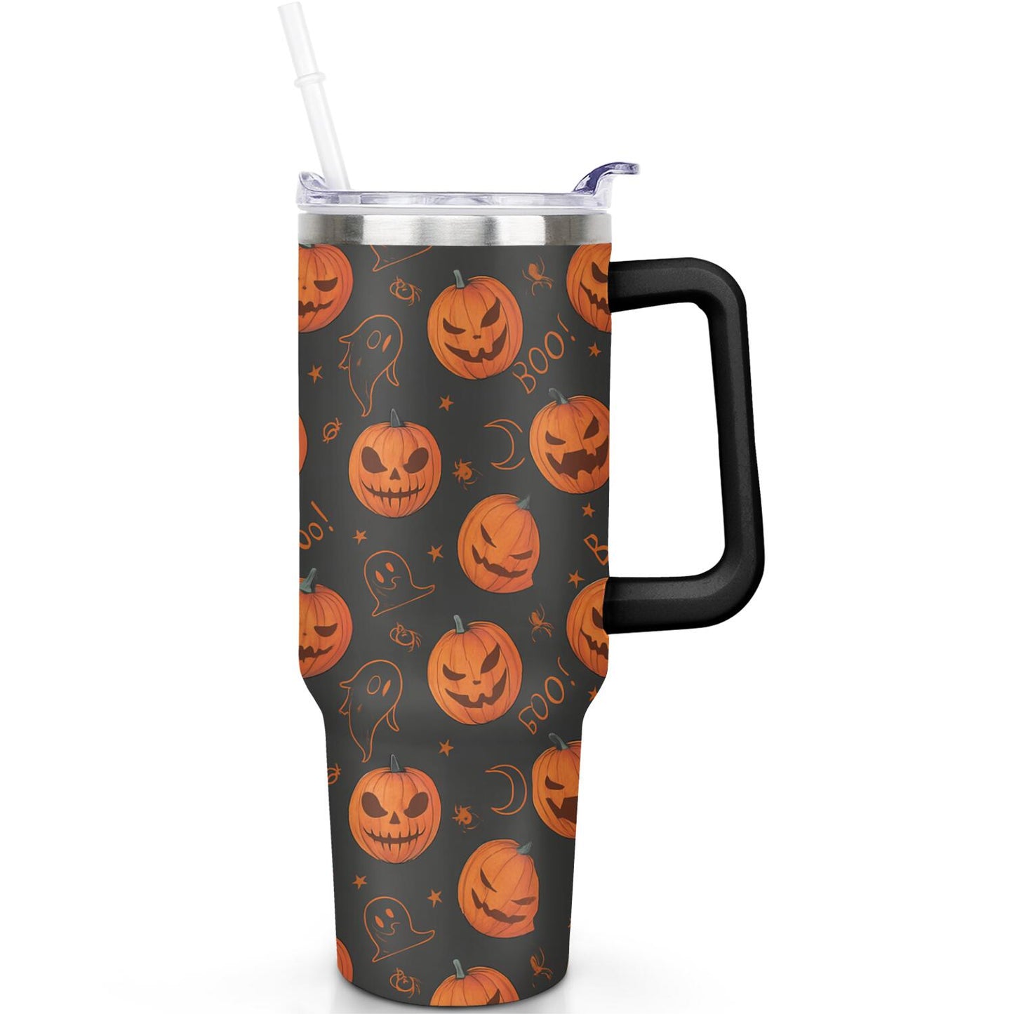 1pc Paw prints 40oz Tumbler with Straw & Handle - Insulated Stainless Steel Cup | Holiday Gift for Man Women (Christmas, Valentine's, Birthday)