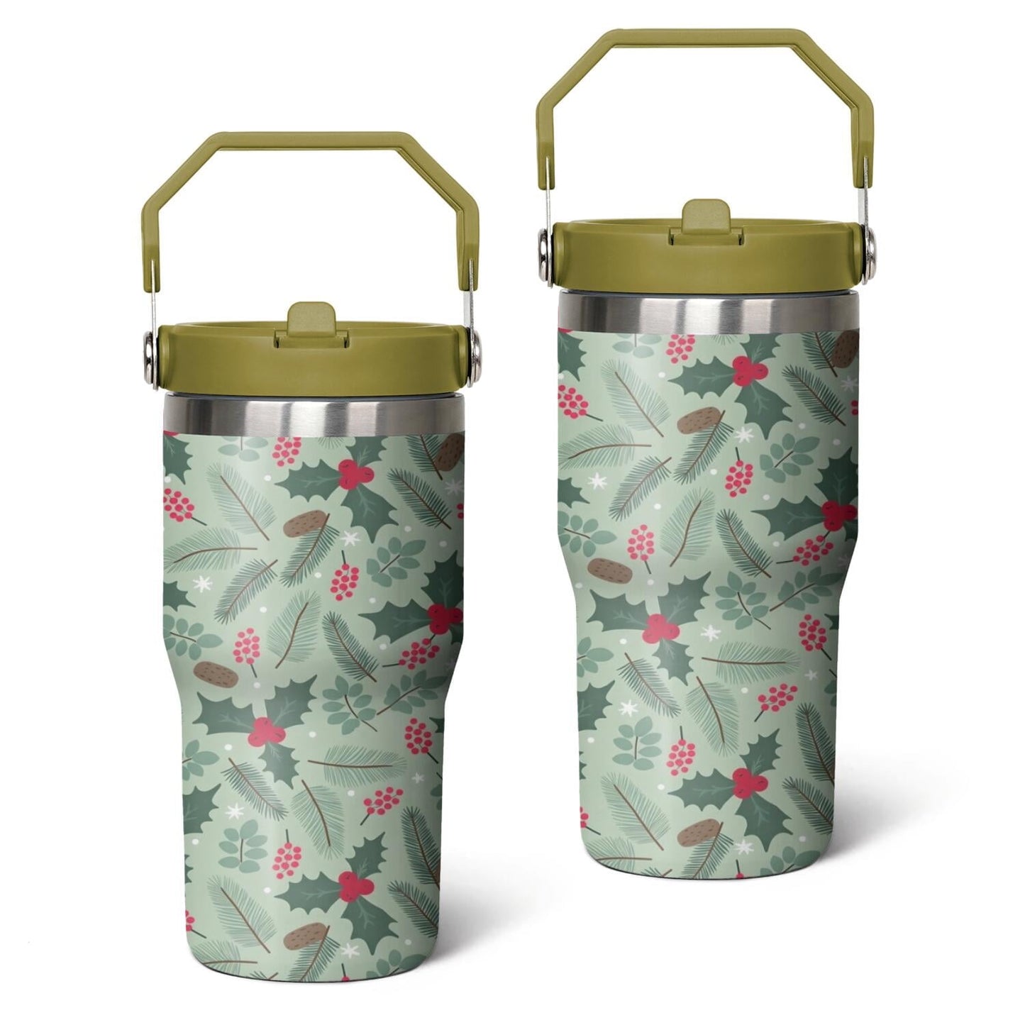 20 Oz Tumbler Christmas Tree Gift Tumbler with Lid and Straw, Birthday Gift Cup for Friend Women Men Coffee Travel Mug Thanksgiving Day Halloween Christmas Gift Water Bottle