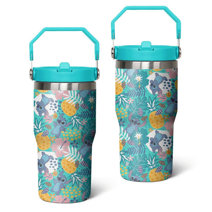 20oz Cartoon Movie Stainless Steel Tumbler with Lid and Straw,Spill Proof Cartoon Travel Cup for Cartoon Lovers,Double Wall Vacuum Insulated Coffee Mug with Top Handle Pink