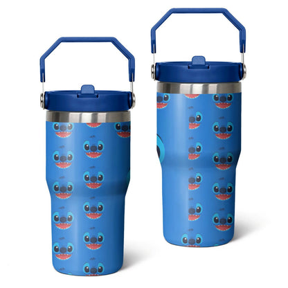 20oz Cartoon Movie Stainless Steel Tumbler with Lid and Straw,Spill Proof Cartoon Travel Cup for Cartoon Lovers,Double Wall Vacuum Insulated Coffee Mug with Top Handle Pink