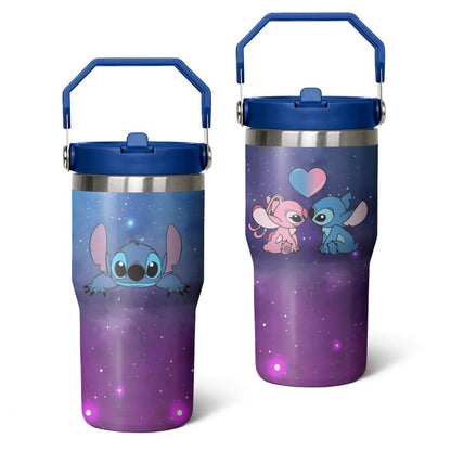 20oz Cartoon Movie Stainless Steel Tumbler with Lid and Straw,Spill Proof Cartoon Travel Cup for Cartoon Lovers,Double Wall Vacuum Insulated Coffee Mug with Top Handle Pink