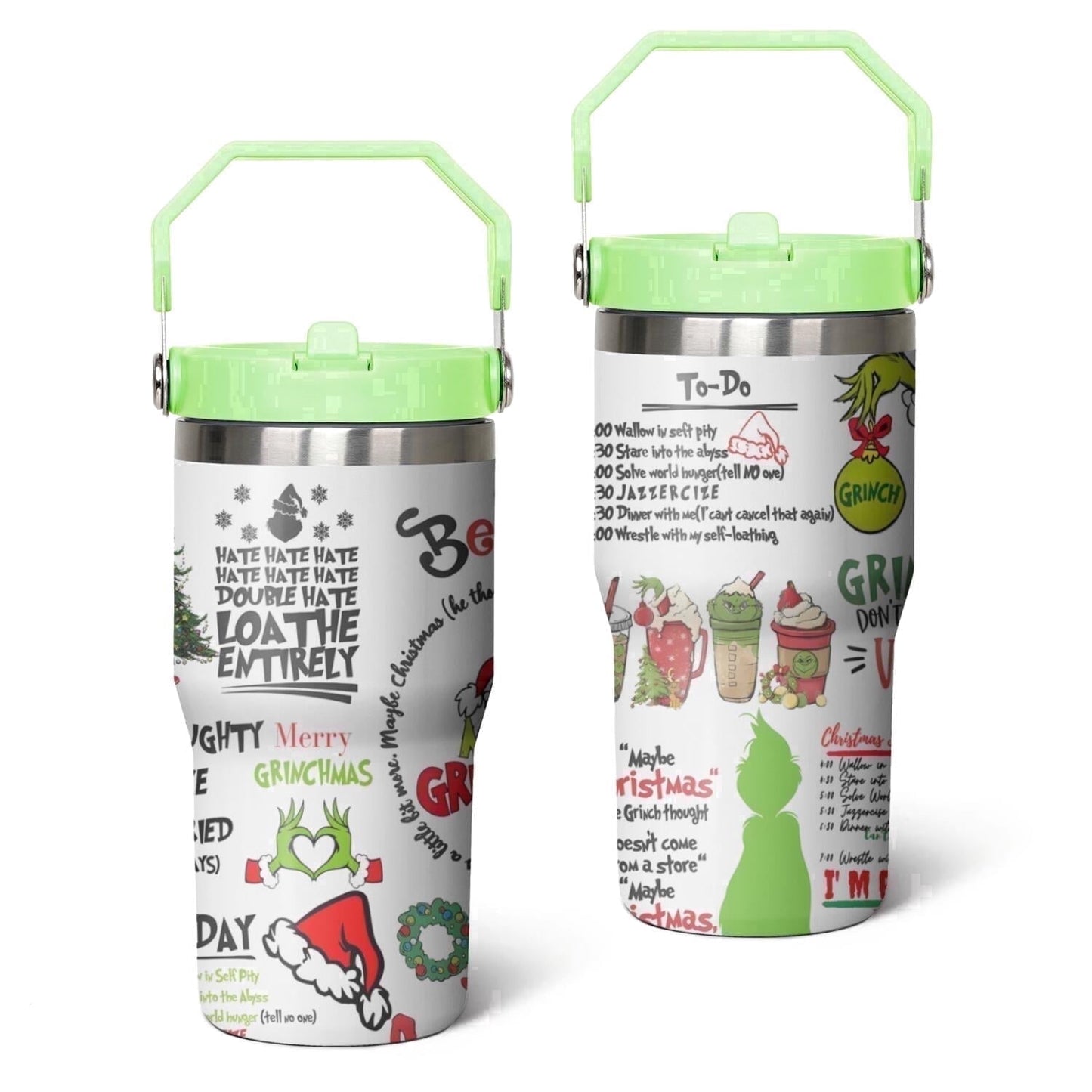 20oz Stainless Steel Tumbler with Lid and Straw,Spill Proof  Travel Cup Double Wall Vacuum Insulated Coffee Mug with Top Handle Crimson