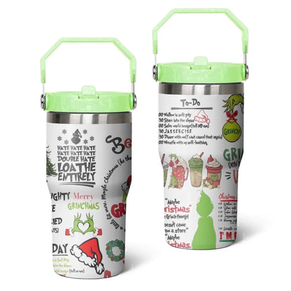 20oz Stainless Steel Tumbler with Lid and Straw,Spill Proof  Travel Cup Double Wall Vacuum Insulated Coffee Mug with Top Handle Crimson