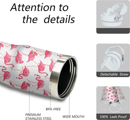 30 oz Purple Butterfly Tumbler with Handle and Filp Straw, Stainless Steel Cup with Lid and Straw, Travel Coffee Mug Insulated Water Bottle,Christmas Birthday Mothers Day Gifts for Women Animal Lovers