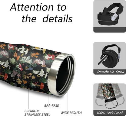 30 oz Purple Butterfly Tumbler with Handle and Filp Straw, Stainless Steel Cup with Lid and Straw, Travel Coffee Mug Insulated Water Bottle,Christmas Birthday Mothers Day Gifts for Women Animal Lovers