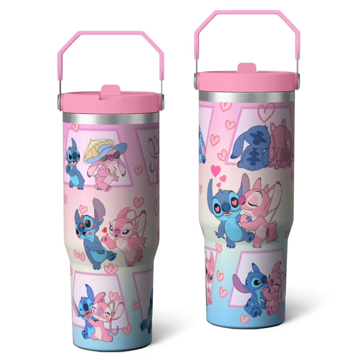30oz Cartoon Movie Stainless Steel Tumbler with Lid and Straw,Spill Proof Cartoon Travel Cup for Cartoon Lovers,Double Wall Vacuum Insulated Coffee Mug with Top Handle Blue