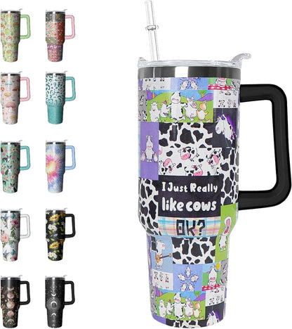 40 oz Tumbler with Handle and Straw Leak Proof Tumbler 40 oz Insulated Cup with Handle Hummingbird Coffee Travel Mug 40 oz Hummingbird Tumbler with Handle Hummingbird Gifts for Women