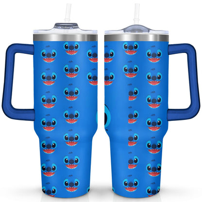 40oz Cartoon Movie Stainless Steel Tumbler with Lid and Straw,Spill Proof Cartoon Travel Cup for Cartoon Lovers Double Wall Vacuum Insulated Coffee Mug with Handle Pink