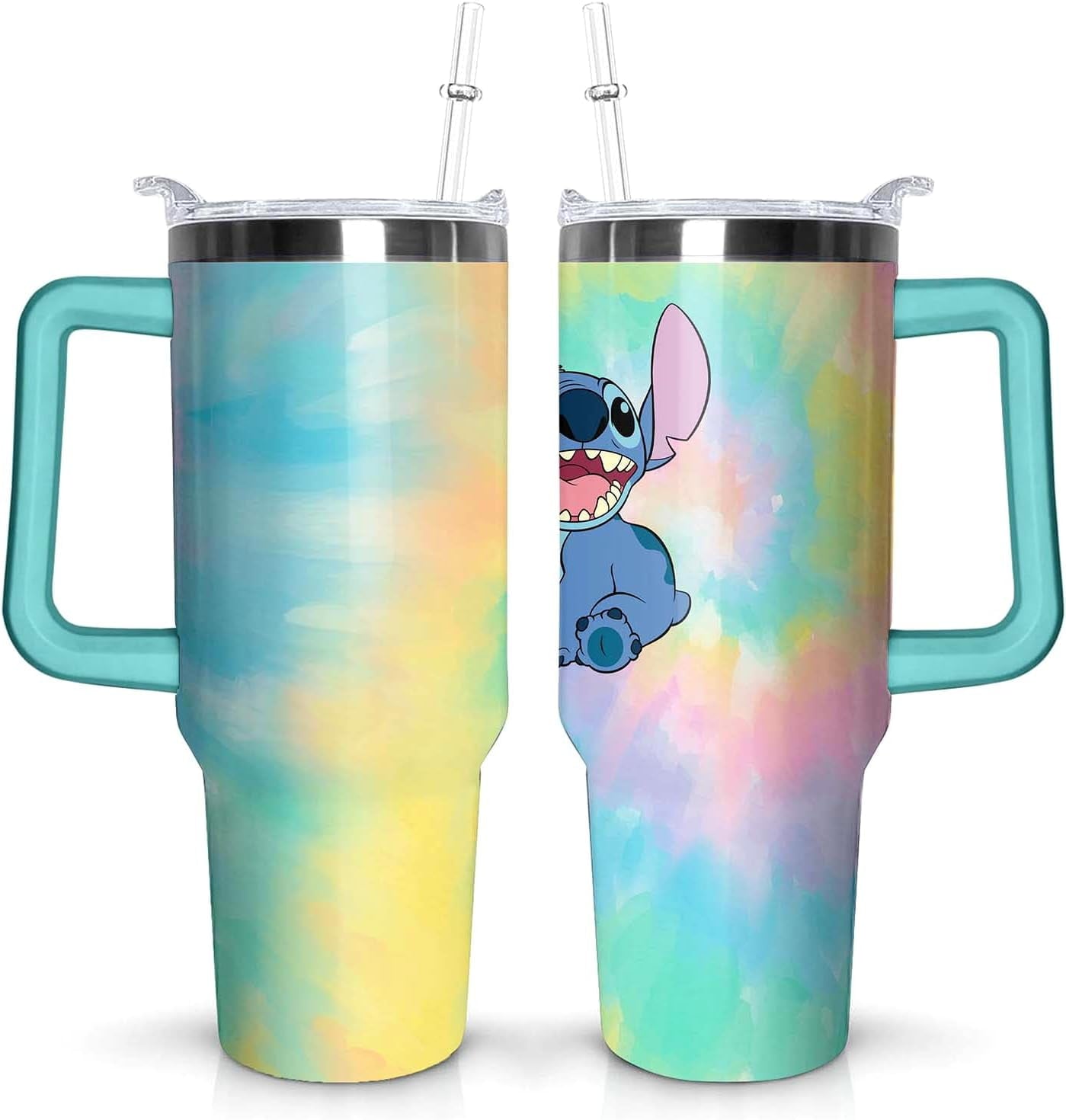30oz Cartoon Tumbler for Cartoon Lovers,Cartoon Movie Stainless Steel Tumbler with Handle and Flip Straw Travel Mug Tumbler Cup Keeps Drinks Cold & Hot, Style 2