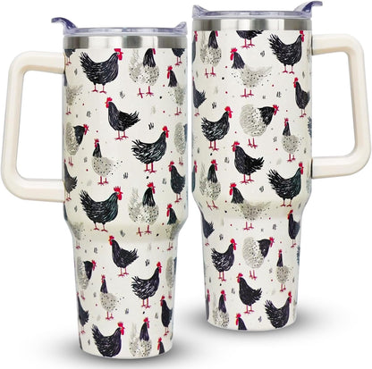 40oz Bee Tumbler With Handle Lid and Straw -Bee gifts for women Bee Travel Coffee Cup-Bee Gifts For Bee Lover-Bee Mugs