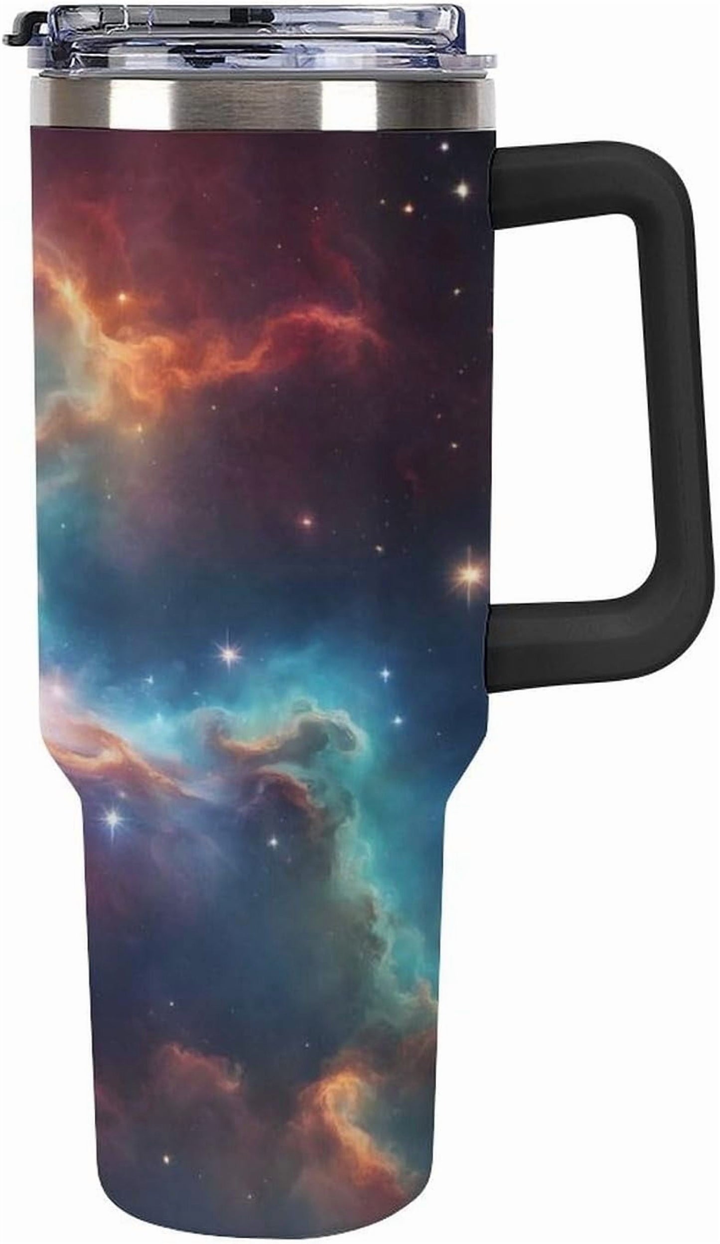 40oz Insulated Stainless Steel Tumbler with Handle, Abstract Brown Leopard Print Leakproof Water Bottles Travel Mug with Lid And Straw for Water, Iced Tea Or Coffee for Most Car Cup Holder