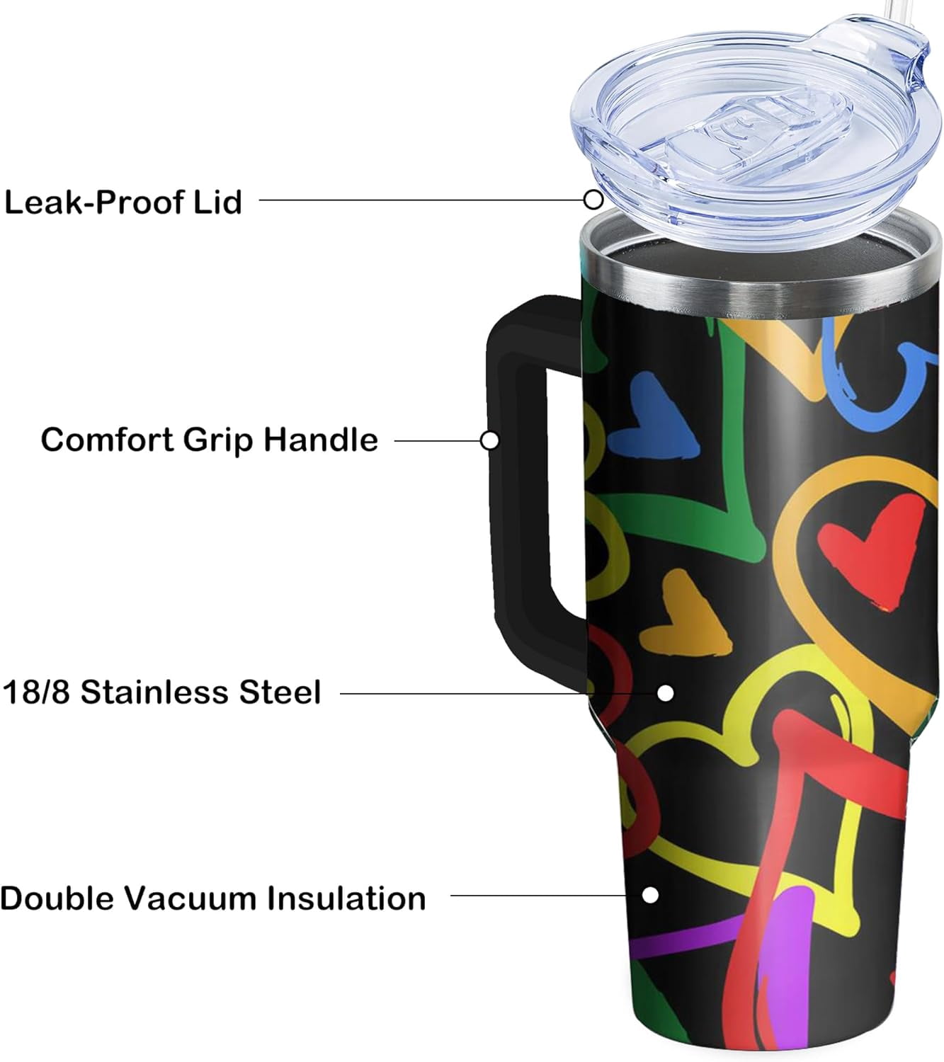 40oz Easter Bunny Tumbler with Handle and Straw, Rabbit Stainless Steel Travel Mug Water Bottle, Vacuum Insulated Cup, Gifts for Women Bunny Lovers