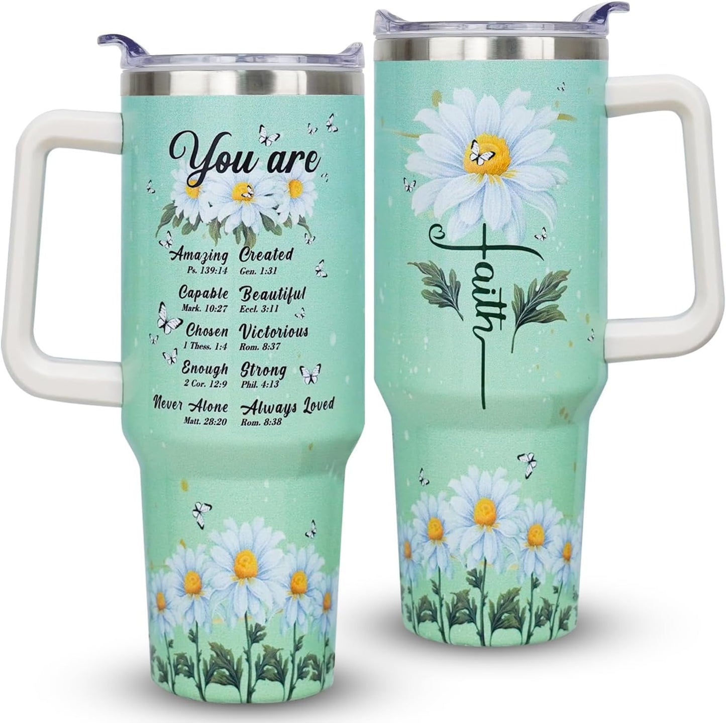 40oz Bee Tumbler With Handle Lid and Straw -Bee gifts for women Bee Travel Coffee Cup-Bee Gifts For Bee Lover-Bee Mugs