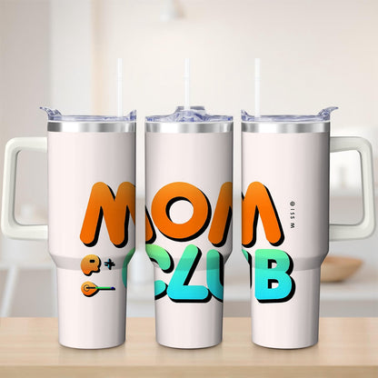 Colorful MOM CLUB Stainless Steel Tumbler, 30oz