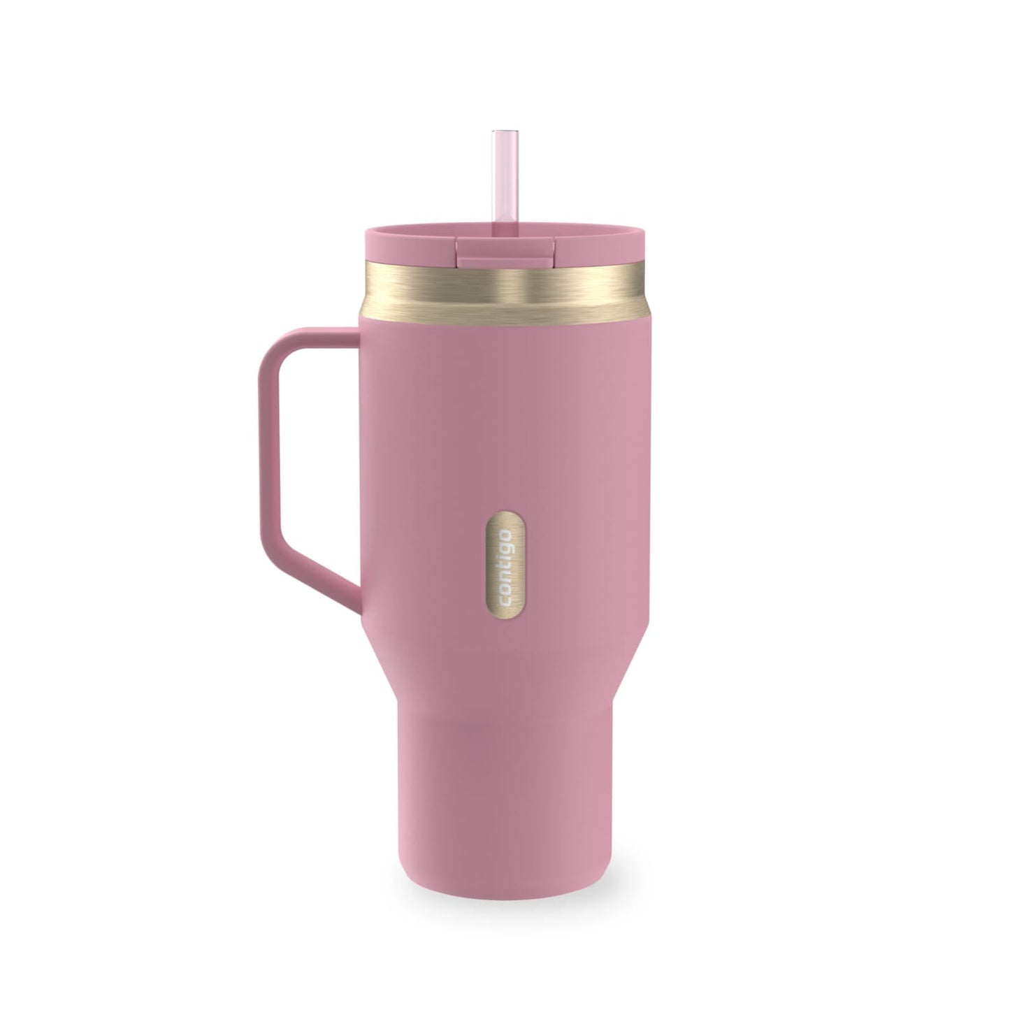 Contigo 30 oz Stainless Steel Water Bottle Tumbler with Straw – Leak-Proof Insulated Travel Mug, Reusable Water Bottle, Side Handle, Black/Bronze