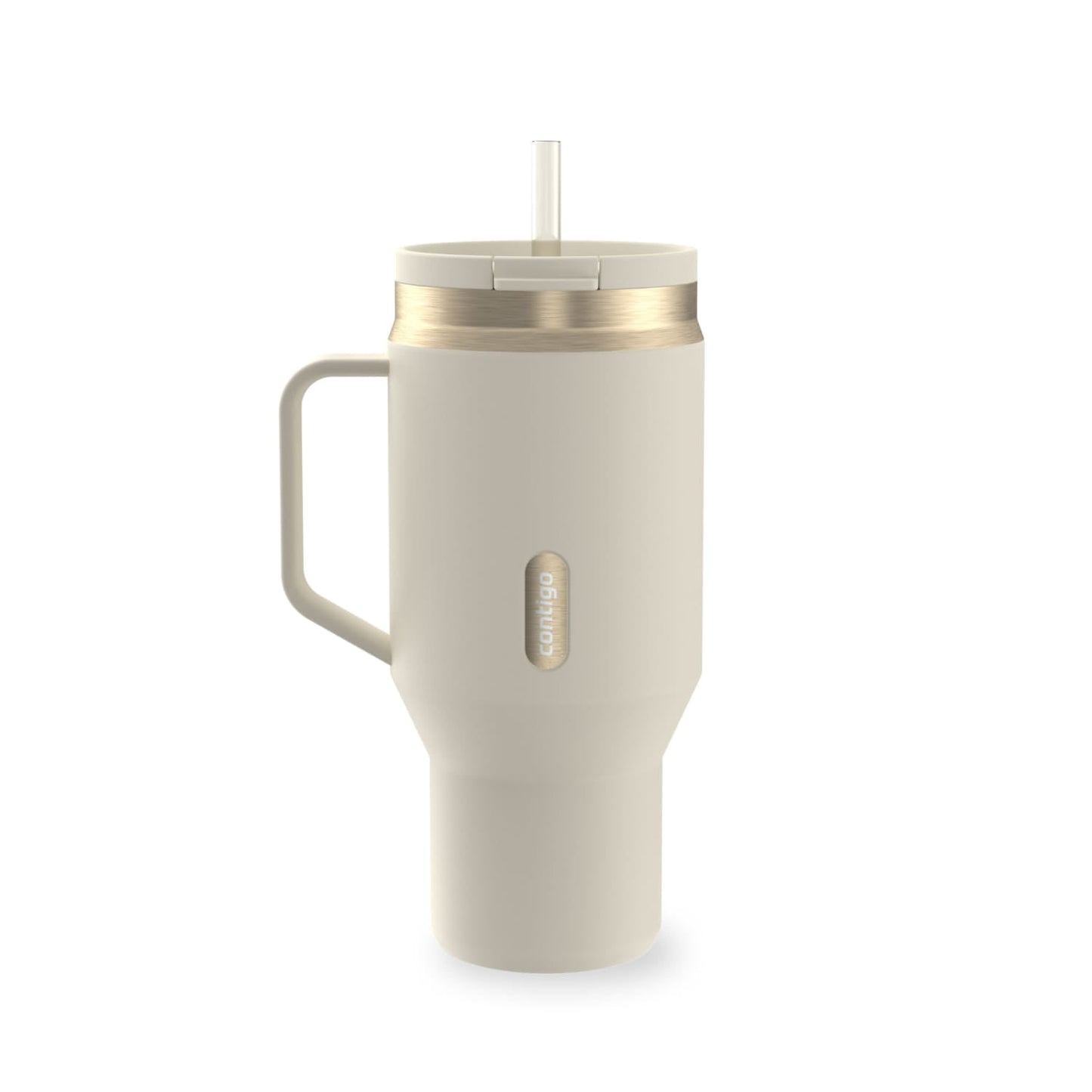 Contigo 30 oz Stainless Steel Water Bottle Tumbler with Straw – Leak-Proof Insulated Travel Mug, Reusable Water Bottle, Side Handle, Black/Bronze