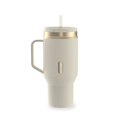 Contigo 30 oz Stainless Steel Water Bottle Tumbler with Straw – Leak-Proof Insulated Travel Mug, Reusable Water Bottle, Side Handle, Black/Bronze
