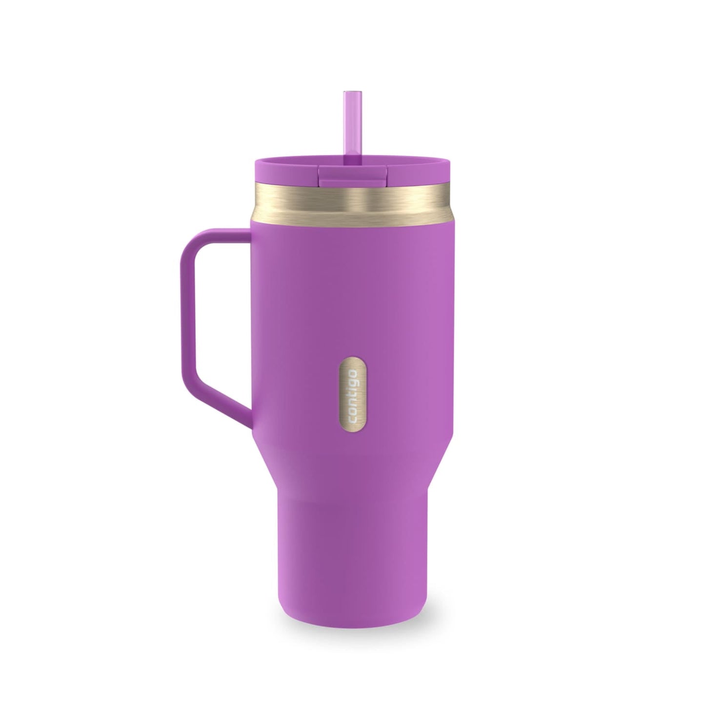 Contigo 30 oz Stainless Steel Water Bottle Tumbler with Straw – Leak-Proof Insulated Travel Mug, Reusable Water Bottle, Side Handle, Black/Bronze