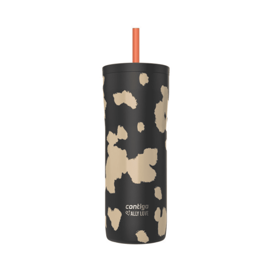 Contigo x Ally Love Streeterville 2.0 Stainless Steel Tumbler with Straw, 24 oz, Licorice