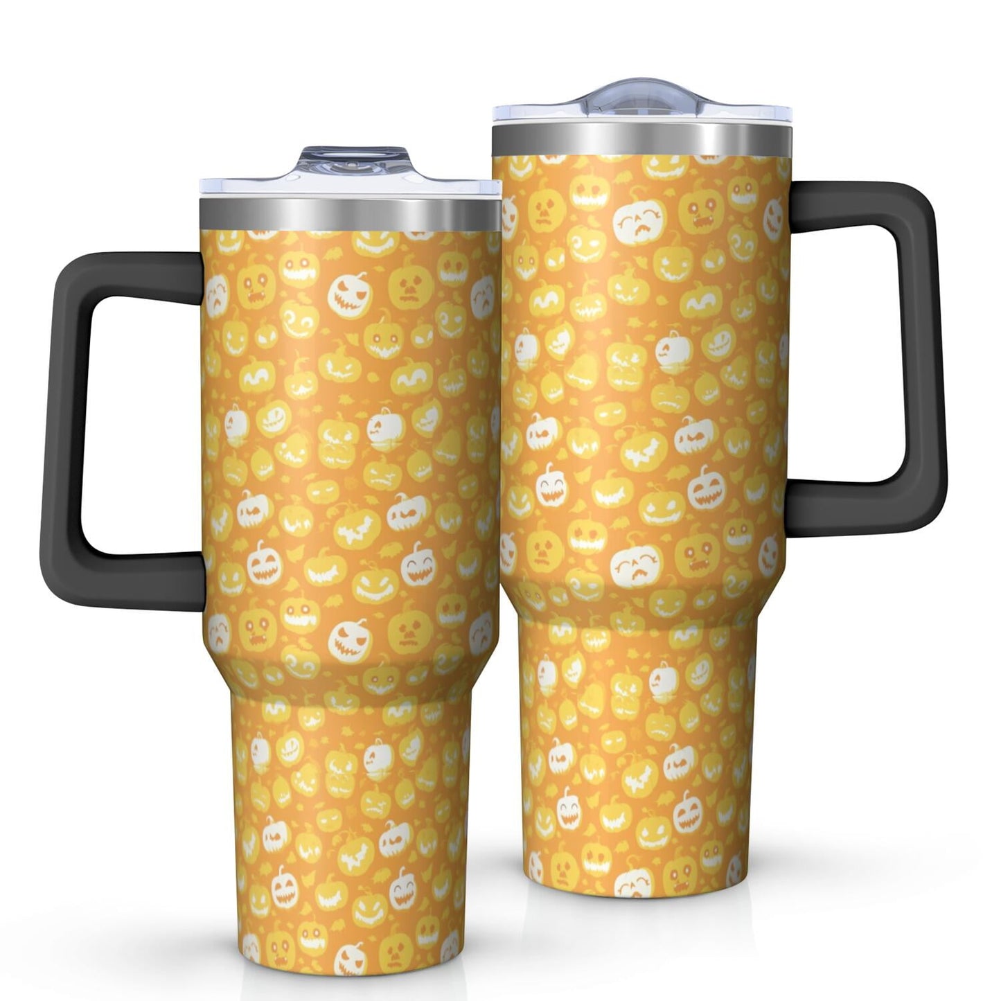 Halloween Style Mega Mug 40oz – Stainless Steel Insulated Tumbler with Handle and Straw, Large Capacity Travel Cup for Hot & Cold Drinks