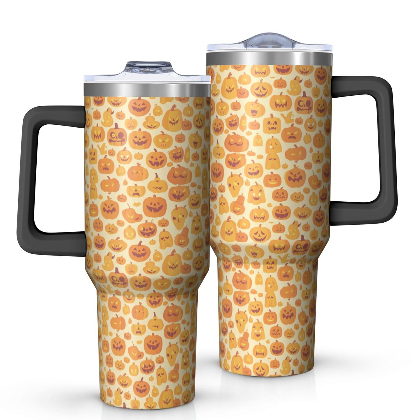 Halloween Style Mega Mug 40oz – Stainless Steel Insulated Tumbler with Handle and Straw, Large Capacity Travel Cup for Hot & Cold Drinks