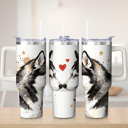 Husky Love Design Stainless Steel Tumbler, 40oz