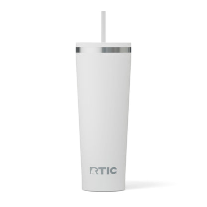 RTIC 28 oz Ceramic Lined Everyday Tumbler, Spill-Resistant Straw Lid, Plum Glitter