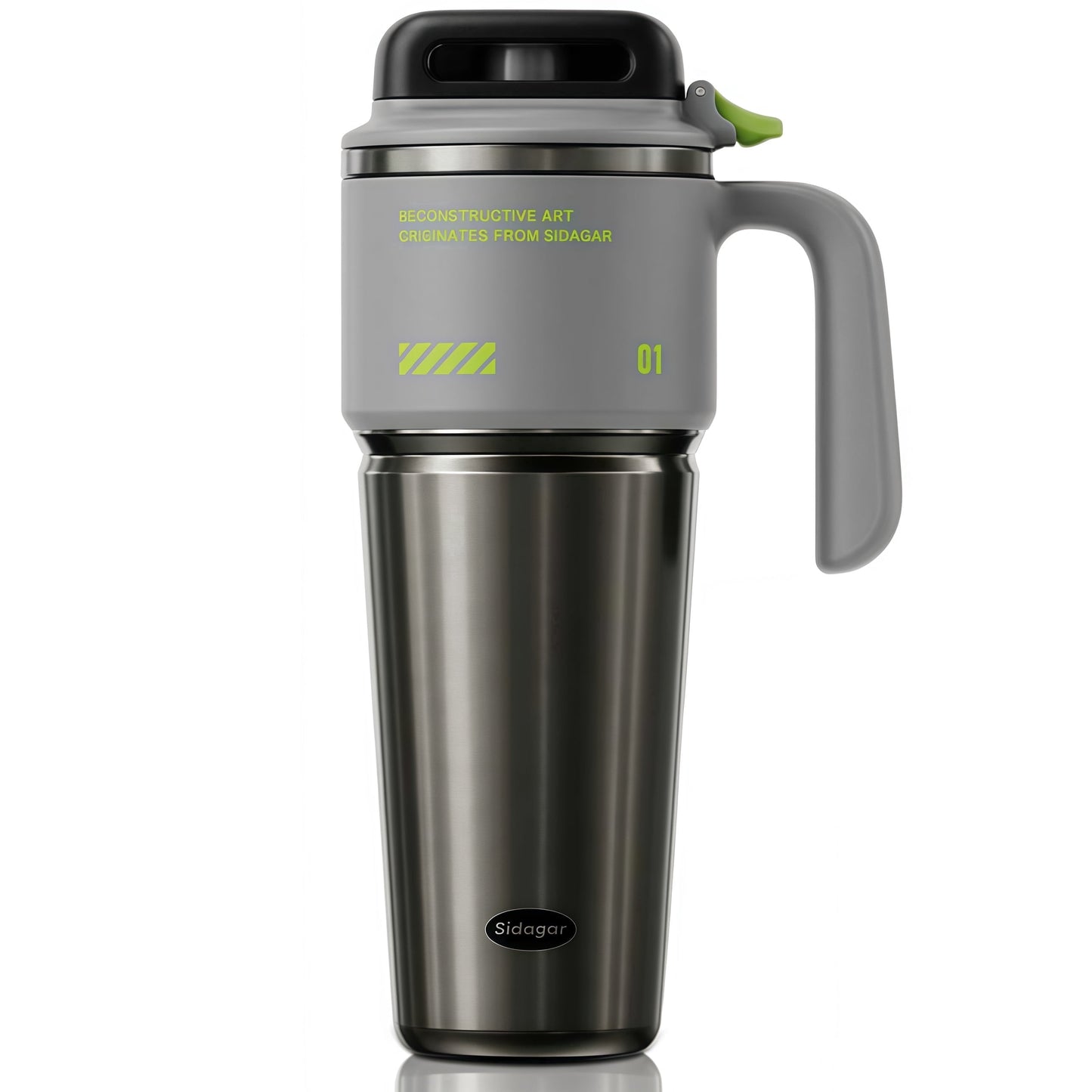 Sidagar 32 oz Stainless Steel Vacuum Insulated Tumbler with Straw and Handle, Arctic White