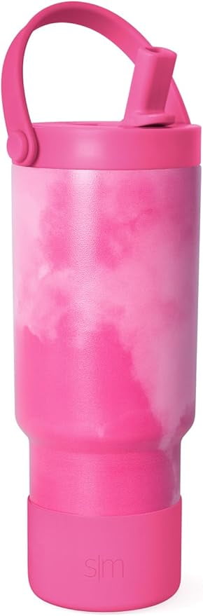 Simple Modern 24 Fl Oz Insulated Stainless Steel Trek Pivot Tumbler With Straw Lid And Top Handleseaside Blue