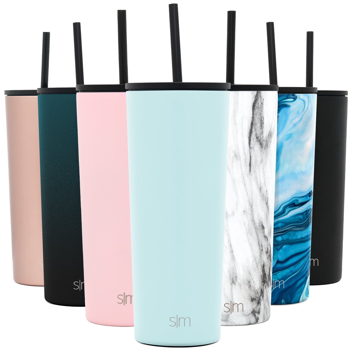 Simple Modern 24oz Classic Tumbler with Straw and Flip Lid | Midnight Black