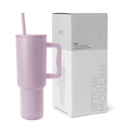 Simple Modern 40 fl oz Insulated Stainless Steel Trek Tumbler with Straw Lid | Graphite