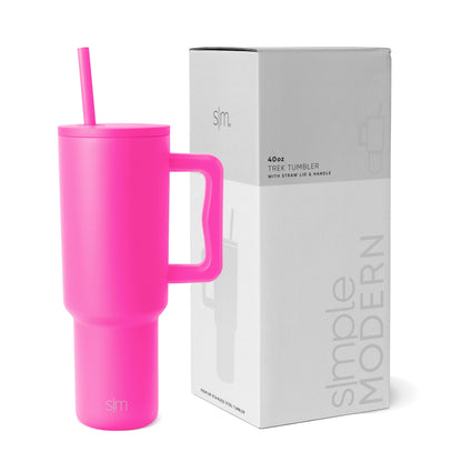 Simple Modern 40 fl oz Insulated Stainless Steel Trek Tumbler with Straw Lid | Graphite