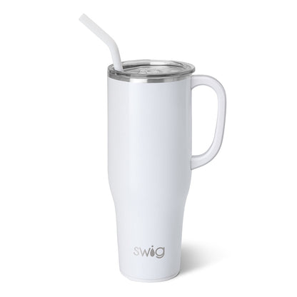 Swig Life 40oz Mega Mug | Insulated Stainless Steel Tumbler with Handle | Oh Happy Day
