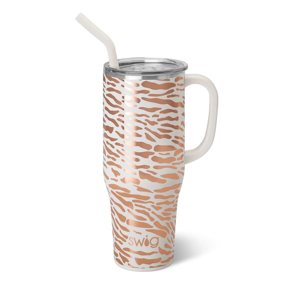 Swig Life 40oz Mega Mug | Insulated Stainless Steel Tumbler with Handle | Oh Happy Day