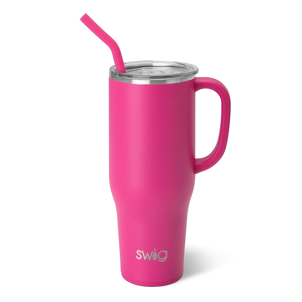 Swig Life 40oz Mega Mug | Insulated Stainless Steel Tumbler with Handle | Oh Happy Day