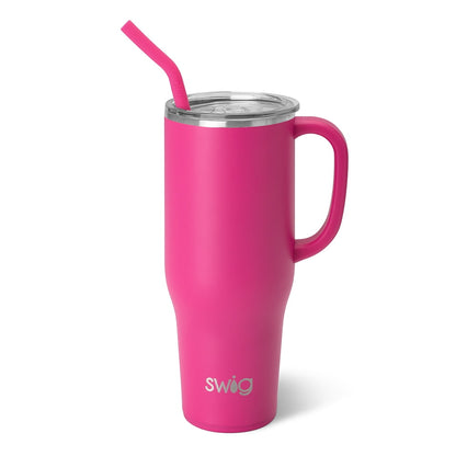 Swig Life 40oz Mega Mug | Insulated Stainless Steel Tumbler with Handle | Oh Happy Day