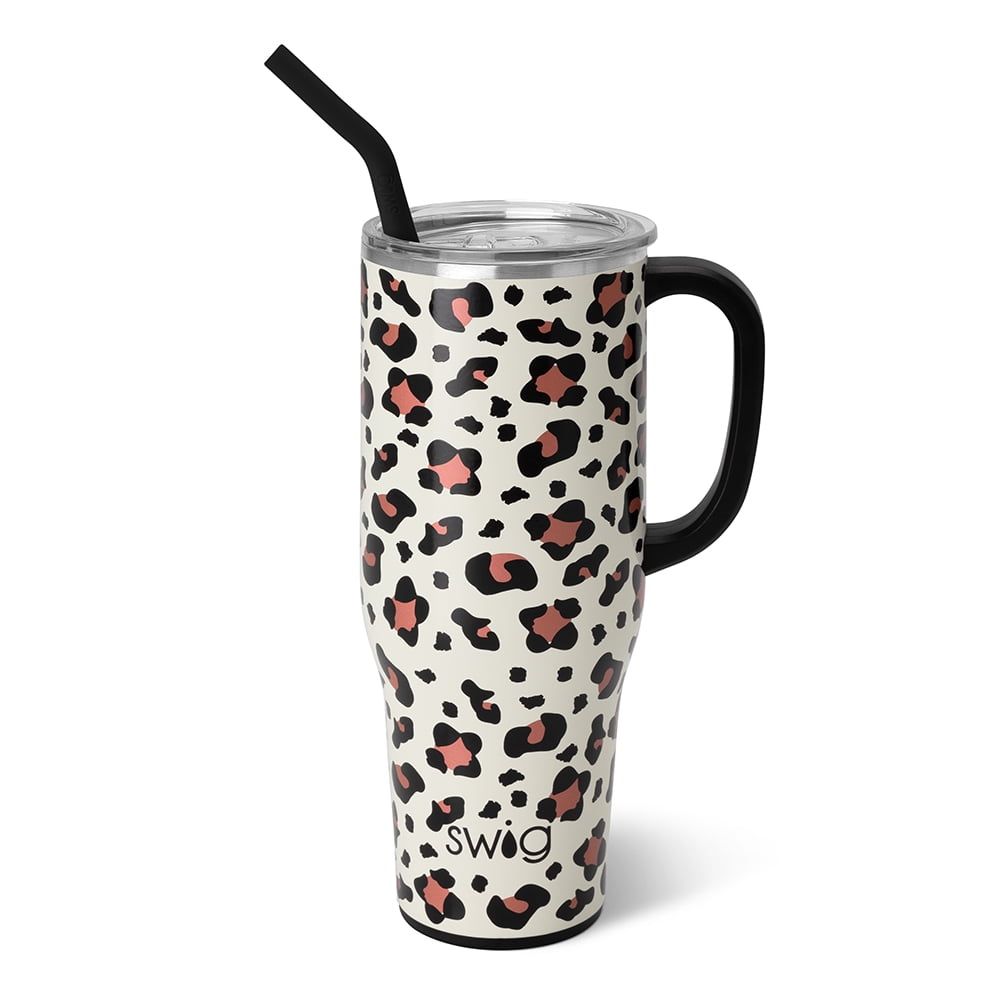 Swig Life 40oz Mega Mug | Insulated Stainless Steel Tumbler with Handle | Oh Happy Day