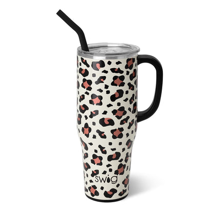 Swig Life 40oz Mega Mug | Insulated Stainless Steel Tumbler with Handle | Oh Happy Day