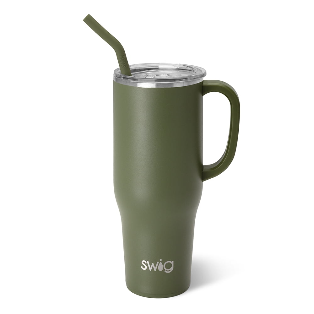 Swig Life 40oz Mega Mug | Insulated Stainless Steel Tumbler with Handle | Oh Happy Day